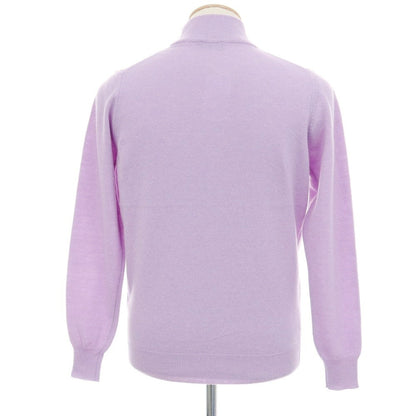 【中古】アレッサンドロルッピ Alessandro Luppi ウールカシミヤ ハイネック プルオーバーニット ライトパープル【サイズ44】【 状態ランクA 】【 メンズ 】