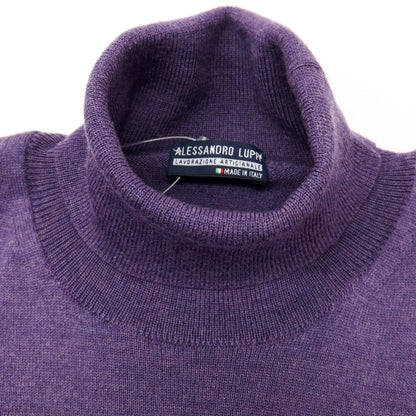 【中古】アレッサンドロルッピ Alessandro Luppi ウール タートルネック プルオーバーニット パープル【サイズ44】【 状態ランクB 】【 メンズ 】