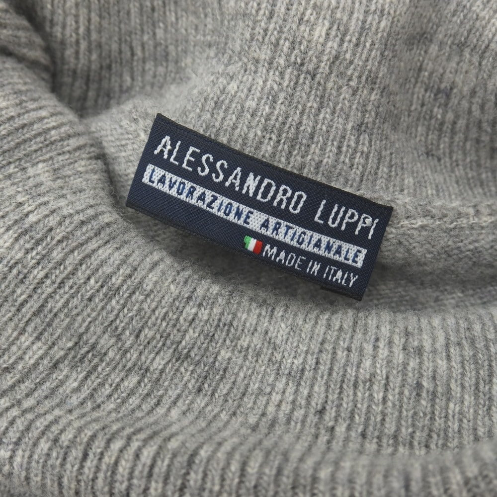 【中古】アレッサンドロルッピ Alessandro Luppi ウールカシミヤ タートルネック プルオーバーニット グレー【サイズ44】【 状態ランクB 】【 メンズ 】