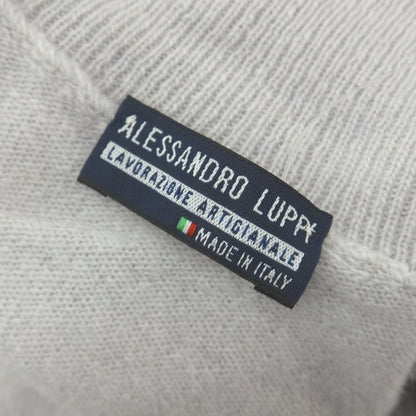 【中古】アレッサンドロルッピ Alessandro Luppi ウールカシミヤ タートルネック プルオーバーニット グレイッシュサックスブルー【サイズ44】【 状態ランクB 】【 メンズ 】
