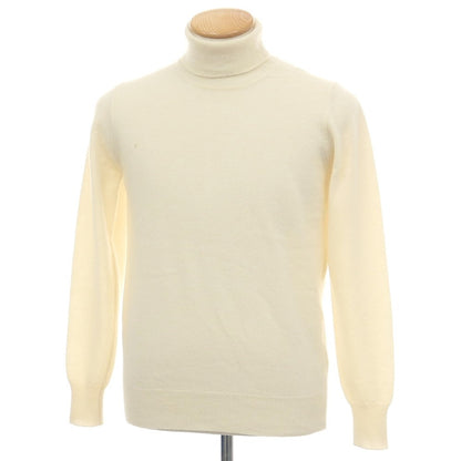 【中古】アレッサンドロルッピ Alessandro Luppi ウールカシミヤ タートルネック プルオーバーニット アイボリー【サイズ44】【 状態ランクC 】【 メンズ 】