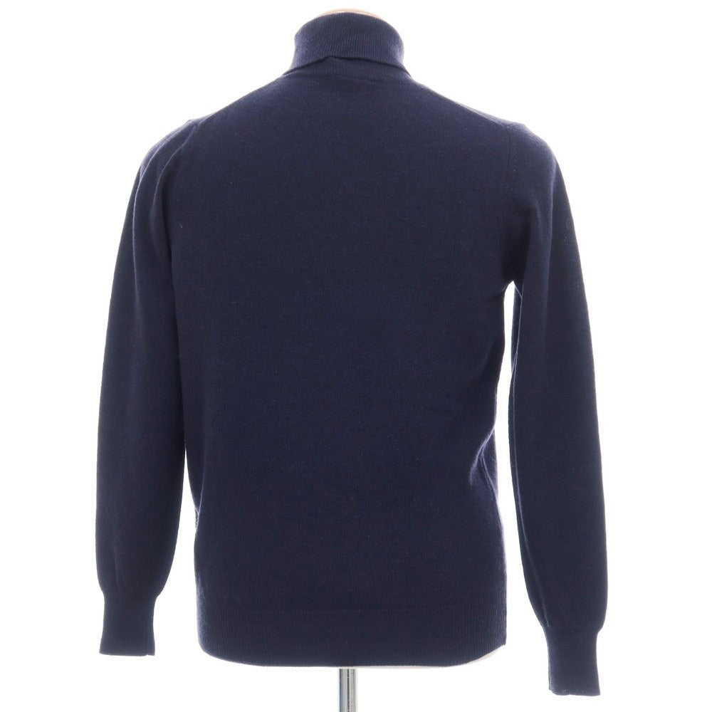 【中古】アレッサンドロルッピ Alessandro Luppi ウールカシミヤ タートルネック プルオーバーニット ネイビー【サイズ44】【 状態ランクB 】【 メンズ 】