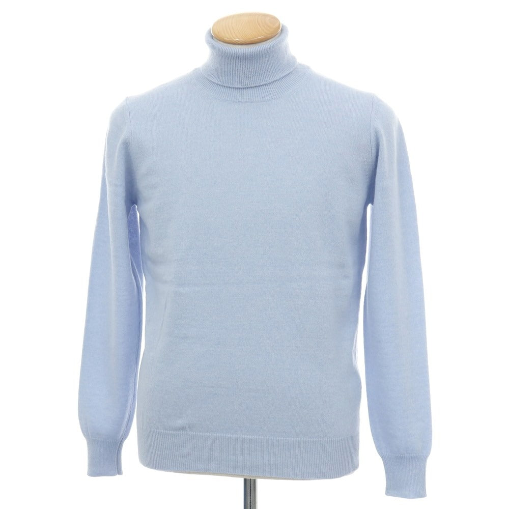 【中古】アレッサンドロルッピ Alessandro Luppi ウールカシミヤ タートルネック プルオーバーニット ライトブルー【サイズ44】【 状態ランクA 】【 メンズ 】