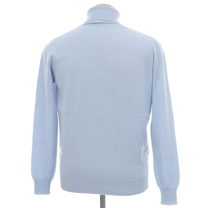 【中古】アレッサンドロルッピ Alessandro Luppi ウールカシミヤ タートルネック プルオーバーニット ライトブルー【サイズ44】【 状態ランクA 】【 メンズ 】
