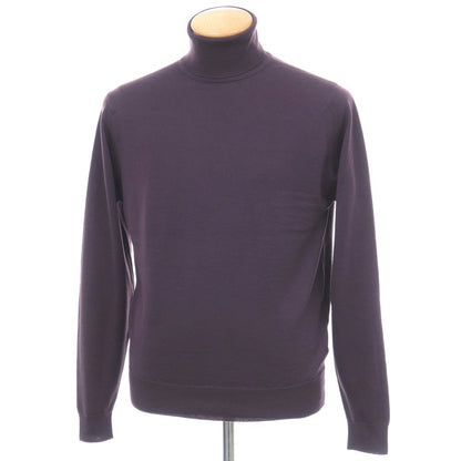 【中古】ジョンスメドレー JOHN SMEDLEY ハイゲージ ウール タートルネック プルオーバーニット パープル【サイズS】【 状態ランクB 】【 メンズ 】