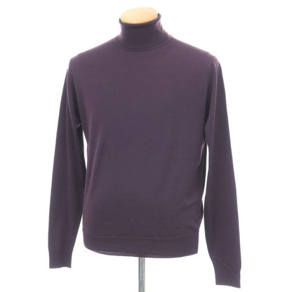 【中古】ジョンスメドレー JOHN SMEDLEY ハイゲージ ウール タートルネック プルオーバーニット パープル【サイズS】【 状態ランクA 】【 メンズ 】