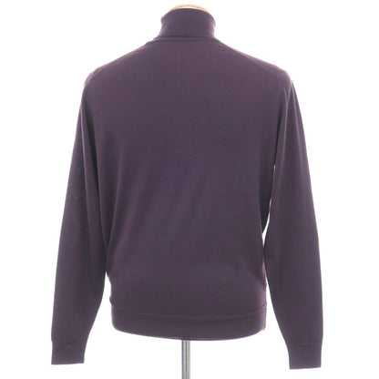 【中古】ジョンスメドレー JOHN SMEDLEY ハイゲージ ウール タートルネック プルオーバーニット パープル【サイズS】【 状態ランクA 】【 メンズ 】
