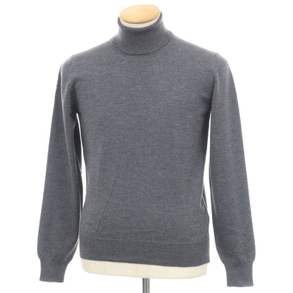 【中古】グランサッソ GRAN SASSO ウール タートルネック プルオーバーニット グレー【サイズ44】【 状態ランクB 】【 メンズ 】