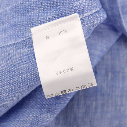 【中古】フィナモレ Finamore リネン ワイドカラー カジュアルシャツ ブルー系【サイズXS】【 状態ランクB 】【 メンズ 】