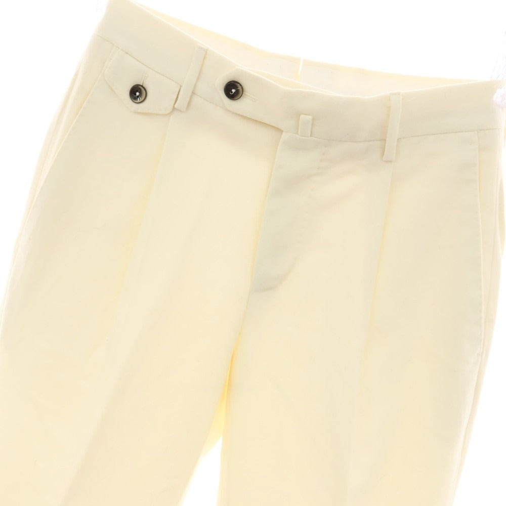 【中古】ピーティートリノ PT TORINO ウールポリウレタン ドレススラックスパンツ クリームイエロー【サイズ42】【 状態ランクA 】【 メンズ 】