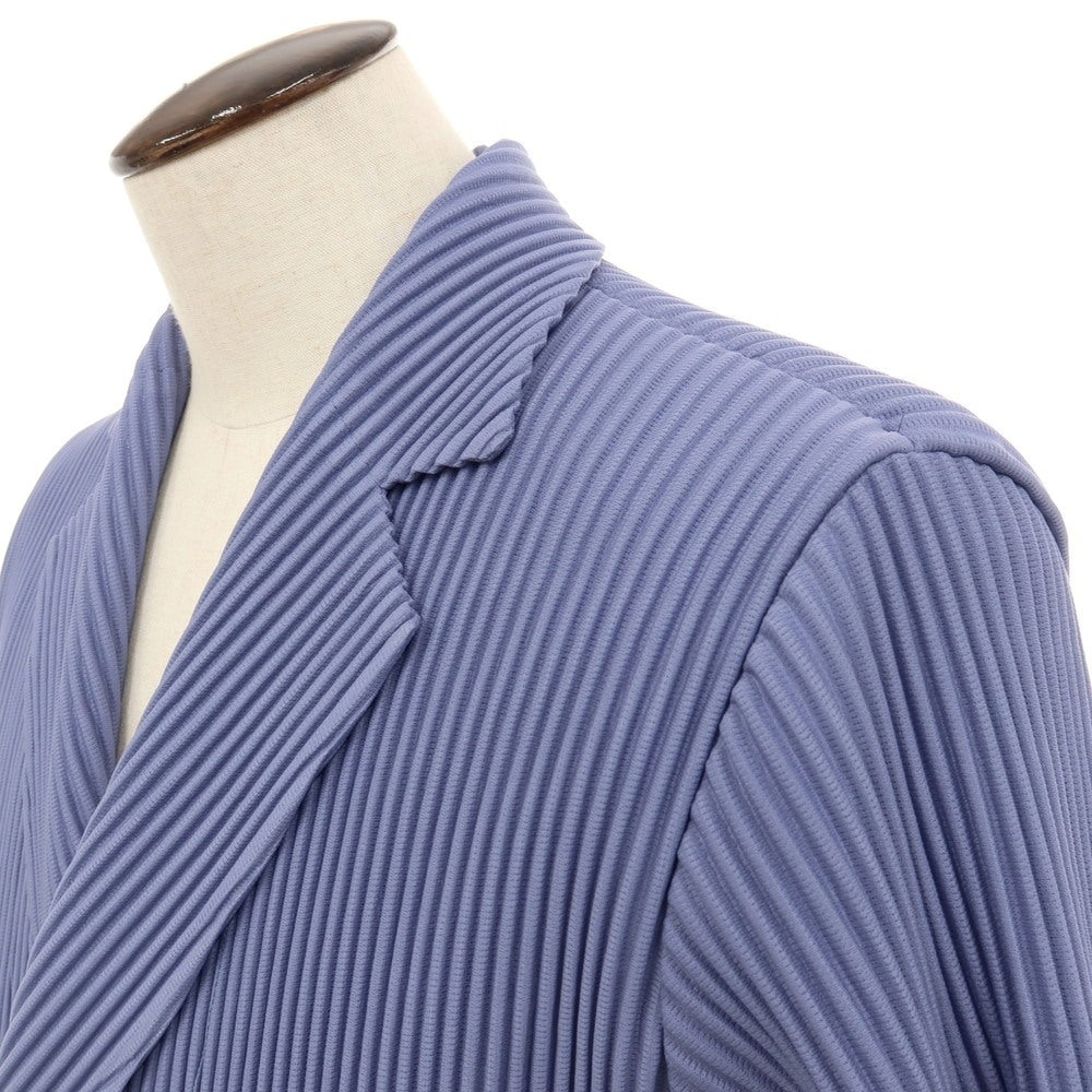 【中古】オム プリッセ イッセイミヤケ HOMME PLISSE ISSEY MIYAKE 2026年春夏 プリーツ加工 ダブル4B カジュアルジャケット ダスティバイオレット【サイズ表記なし（L位）】【 状態ランクA 】【 メンズ 】