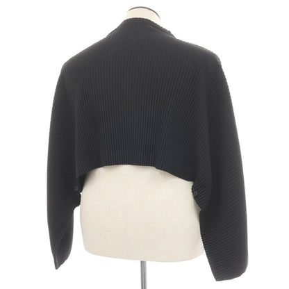 【中古】オム プリッセ イッセイミヤケ HOMME PLISSE ISSEY MIYAKE 2026年春夏 プリーツジャージー ショート丈 モックネック カットソー ブラック【サイズ表記なし（L位）】【 状態ランクA 】【 メンズ 】