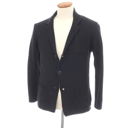 【中古】アザブテーラー azabu tailor R&amp;BLUES コットンアクリル ジャケット型 カーディガン ブラック【サイズM】【 状態ランクB 】【 メンズ 】