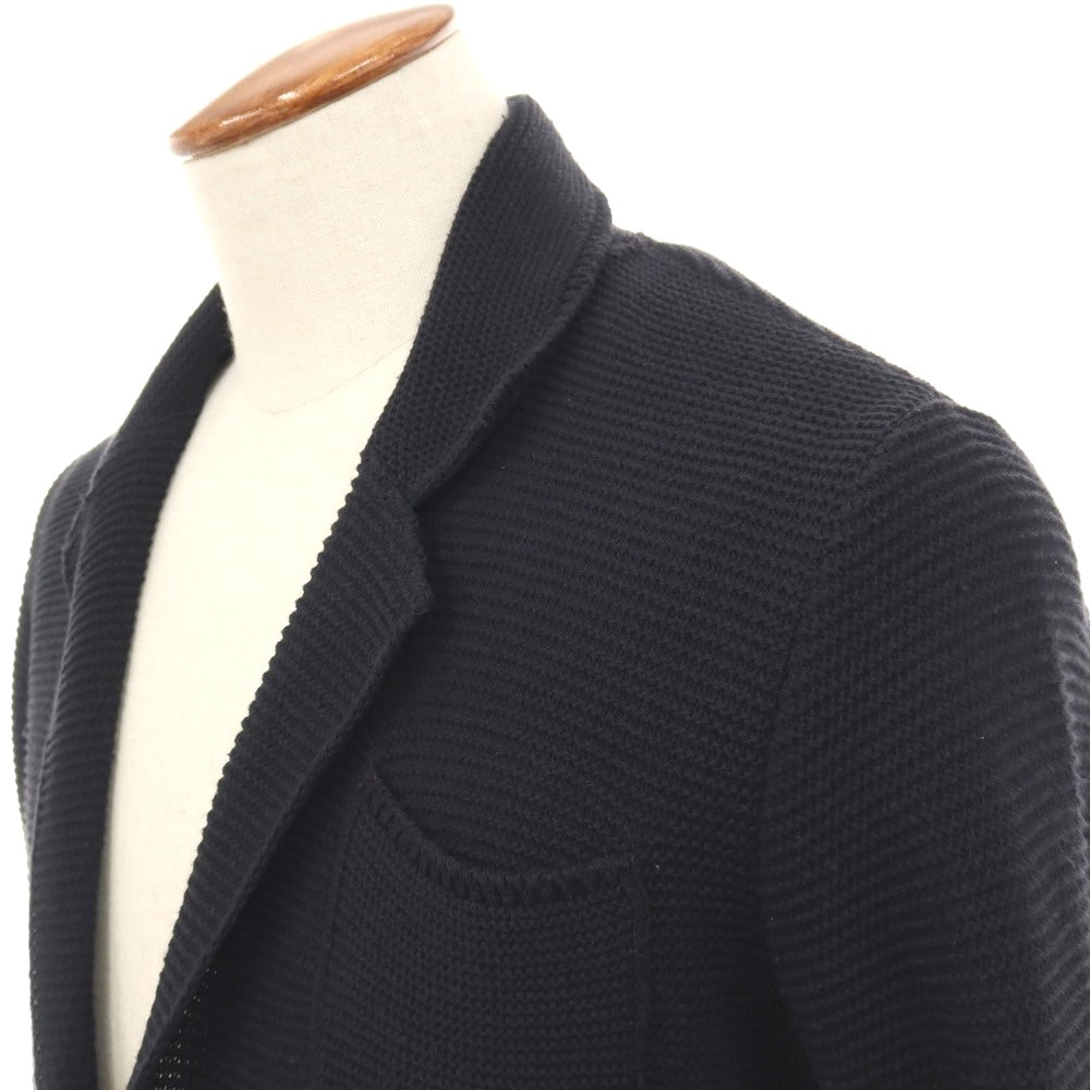 【中古】アザブテーラー azabu tailor R&amp;BLUES コットンアクリル ジャケット型 カーディガン ブラック【サイズM】【 状態ランクB 】【 メンズ 】