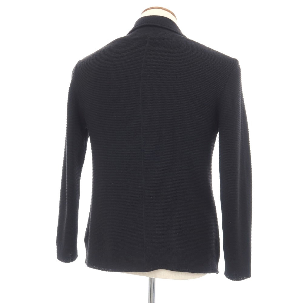【中古】アザブテーラー azabu tailor R&amp;BLUES コットンアクリル ジャケット型 カーディガン ブラック【サイズM】【 状態ランクB 】【 メンズ 】