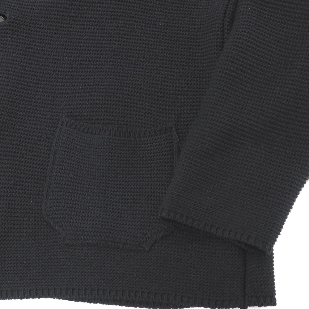 【中古】アザブテーラー azabu tailor R&amp;BLUES コットンアクリル ジャケット型 カーディガン ブラック【サイズM】【 状態ランクB 】【 メンズ 】
