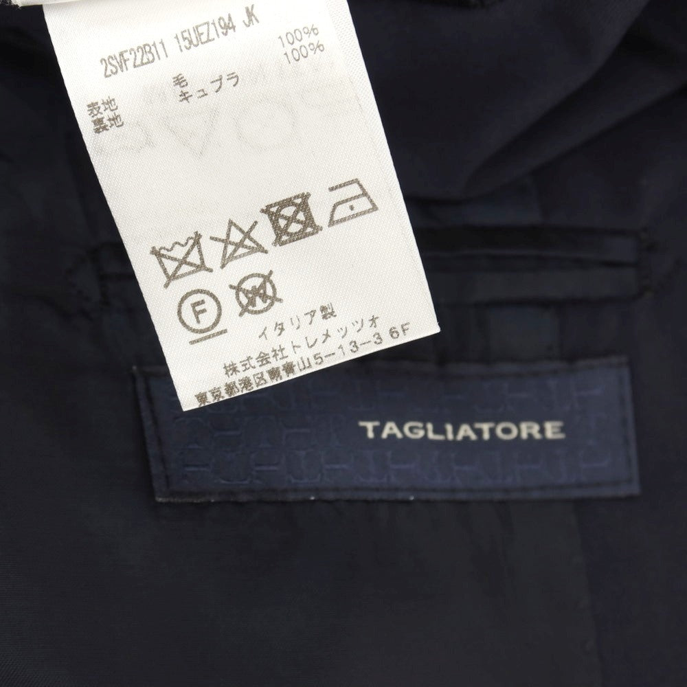 【中古】タリアトーレ TAGLIATORE ウール 2つボタンスーツ ネイビー【サイズ42/7 R】【 状態ランクC 】【 メンズ 】