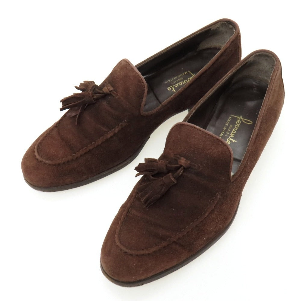 【中古】フェランテ FERRANTE スエード ローファー ブラウン【サイズ5 1/2】【 状態ランクC 】【 メンズ 】