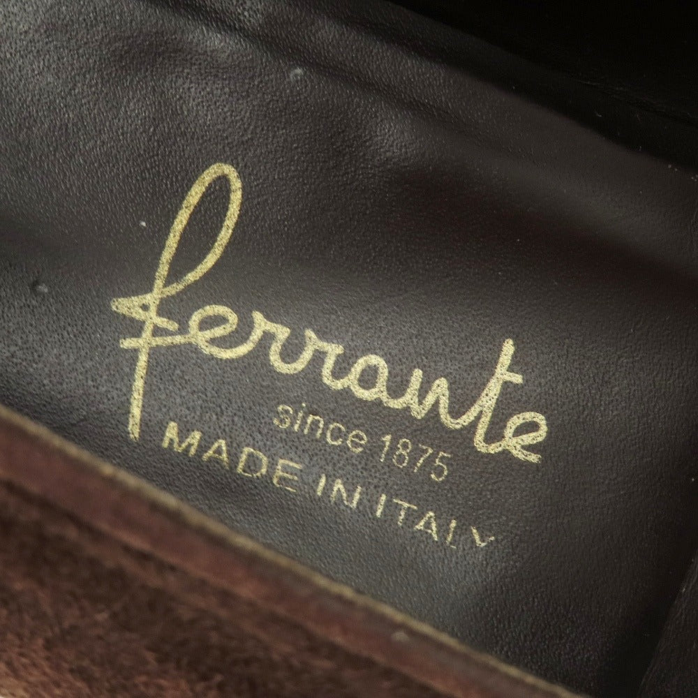 【中古】フェランテ FERRANTE スエード ローファー ブラウン【サイズ5 1/2】【 状態ランクC 】【 メンズ 】
