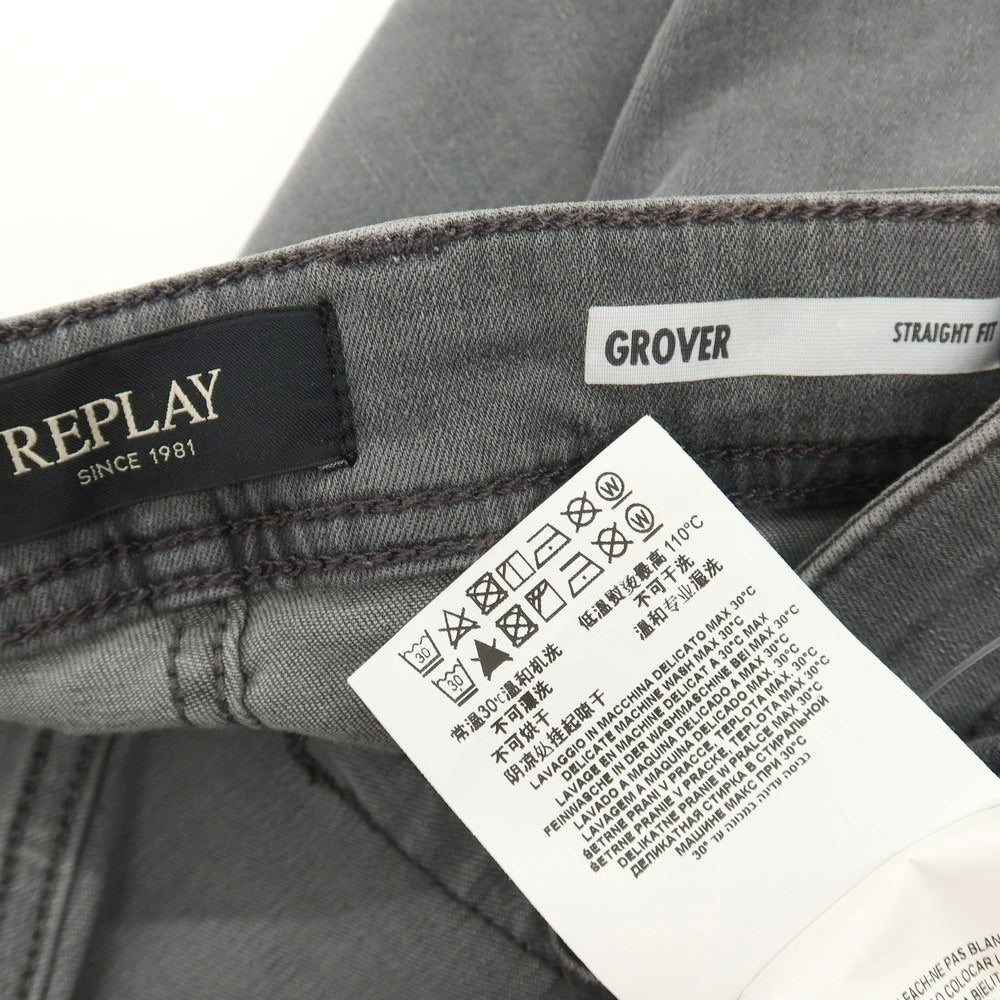 【中古】リプレイ REPLAY GROVER ストレッチ コットン デニムパンツ ジーンズ グレー【サイズ33】【 状態ランクA 】【 メンズ 】