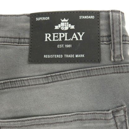 【中古】リプレイ REPLAY GROVER ストレッチ コットン デニムパンツ ジーンズ グレー【サイズ33】【 状態ランクA 】【 メンズ 】