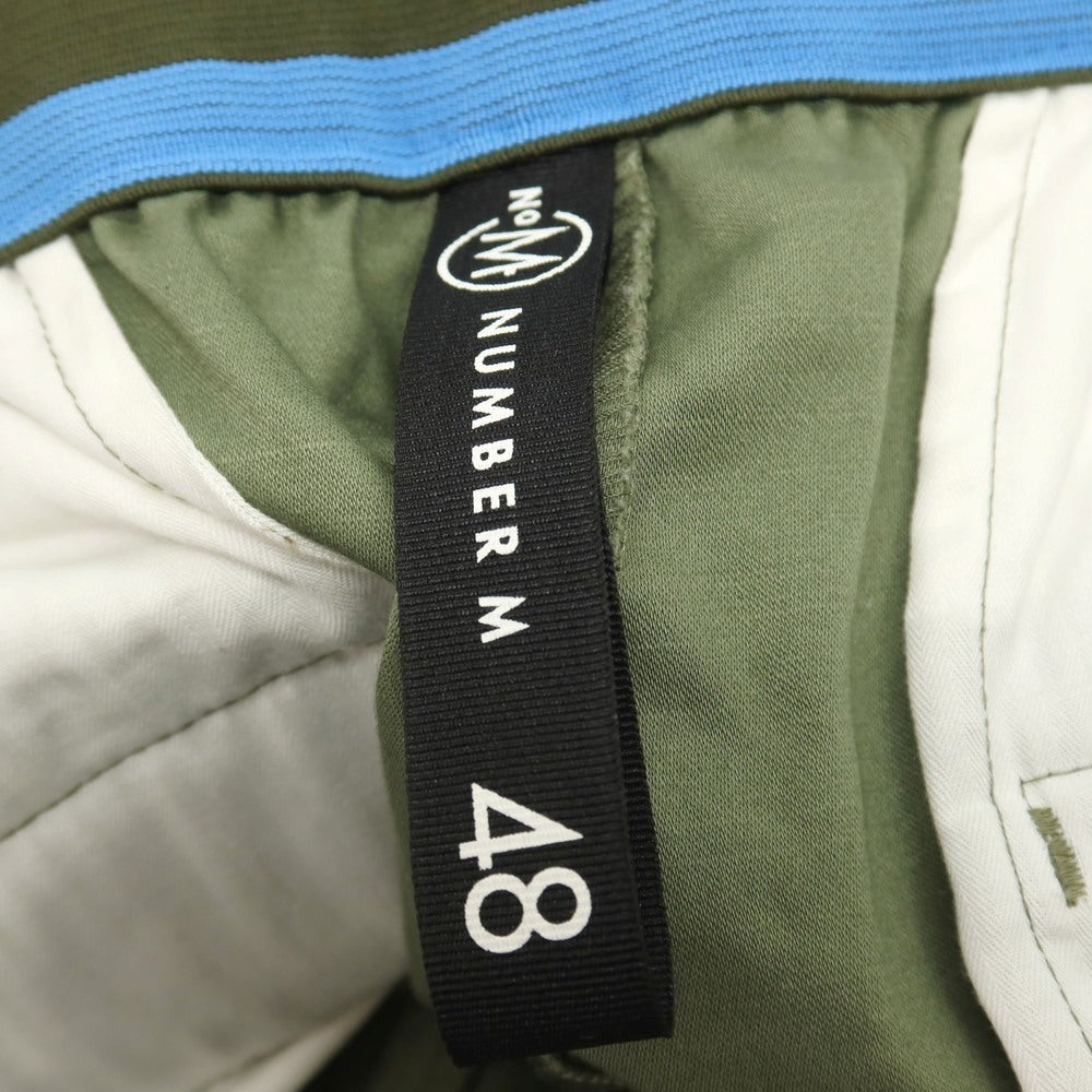 【中古】ナンバーエム NUMBER M ストレッチ コットン カーゴパンツ オリーブグリーン系【サイズ48】【 状態ランクC 】【 メンズ 】