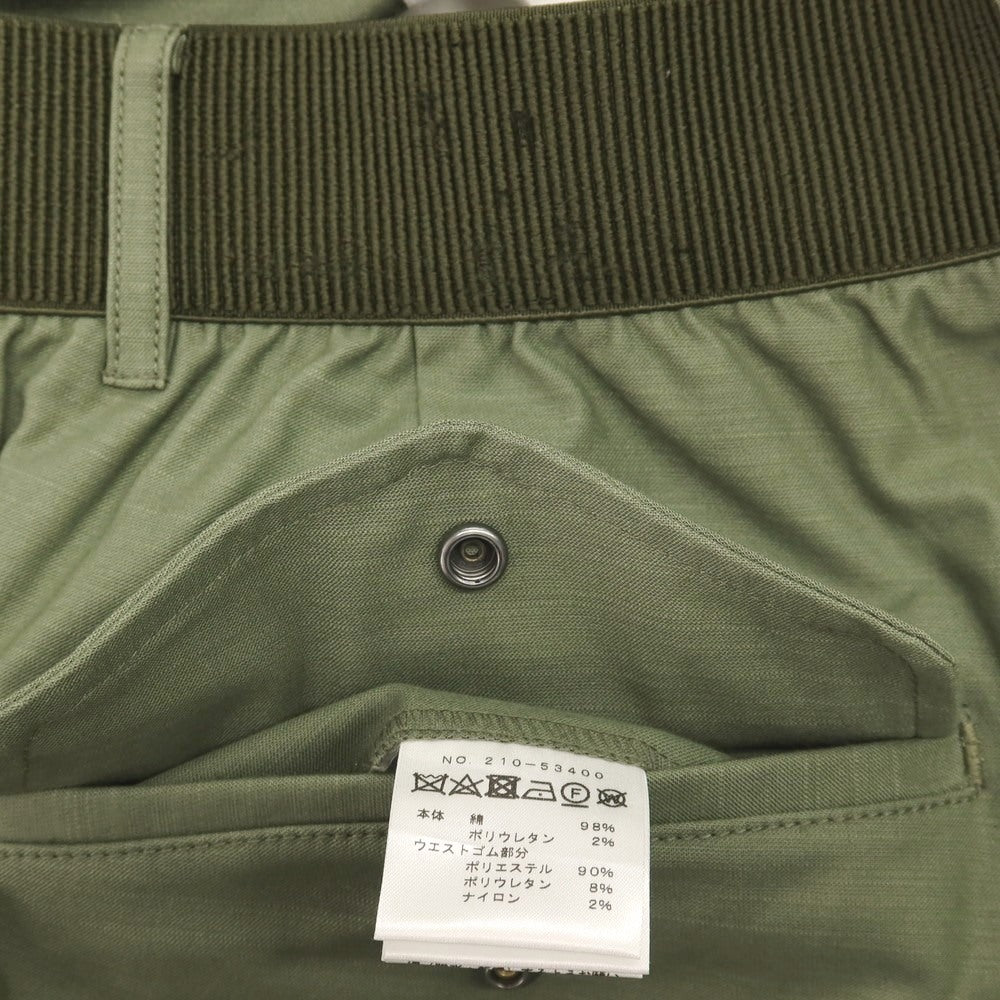 【中古】ナンバーエム NUMBER M ストレッチ コットン カーゴパンツ オリーブグリーン系【サイズ48】【 状態ランクC 】【 メンズ 】