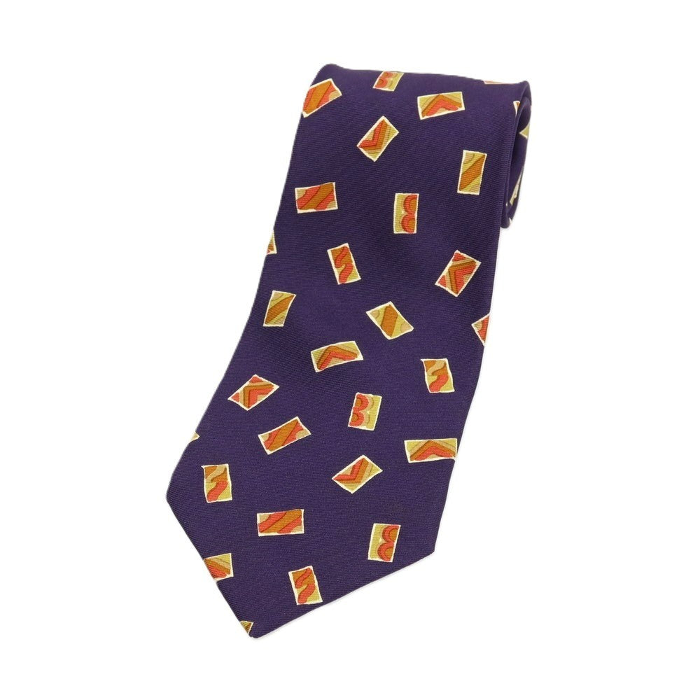 【中古】ポールスミス Paul Smith シルク プリント 小紋柄ネクタイ パープル【 状態ランクB 】【 メンズ 】