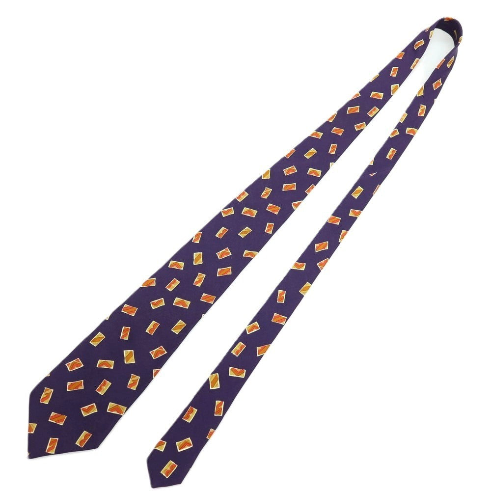 【中古】ポールスミス Paul Smith シルク プリント 小紋柄ネクタイ パープル【 状態ランクB 】【 メンズ 】