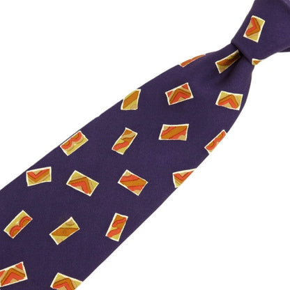 【中古】ポールスミス Paul Smith シルク プリント 小紋柄ネクタイ パープル【 状態ランクB 】【 メンズ 】