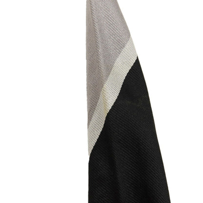 【中古】ジョン コンフォート JOHN COMFORT シルク ストライプ柄ネクタイ ブラックxグレー【 状態ランクC 】【 メンズ 】
