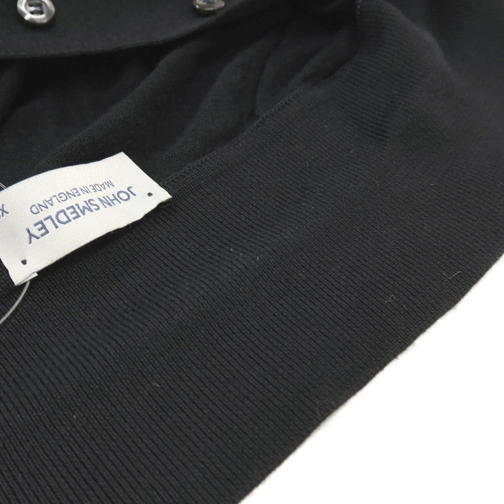 【中古】ジョンスメドレー JOHN SMEDLEY シーアイランドコットン ハイゲージ 半袖 ポロニット ブラック【サイズXS】【 状態ランクB 】【 メンズ 】