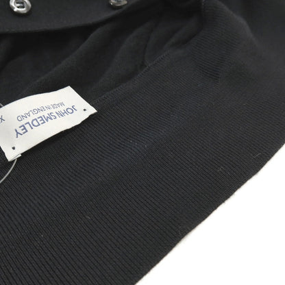 【中古】ジョンスメドレー JOHN SMEDLEY シーアイランドコットン ハイゲージ 半袖 ポロニット ブラック【サイズXS】【 状態ランクB 】【 メンズ 】