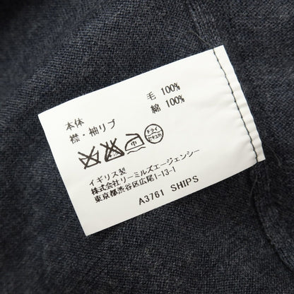 【中古】ジョンスメドレー JOHN SMEDLEY SHIPS別注 ハイゲージ ピュアウール 長袖 ポロニット グレー【サイズS】【 状態ランクA 】【 メンズ 】