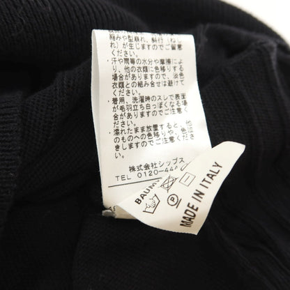 【中古】シップス SHIPS コットン リブ切り替え ハイゲージ 半袖 ポロニット 　 ブラック【サイズ48】【 状態ランクB 】【 メンズ 】