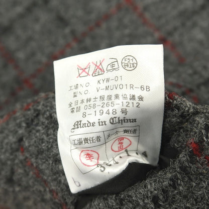 【中古】オックスフォードクラシック OXFORD CLASSIC ウール ハリスツイード チェック カジュアル系ジレ ベスト グレー【サイズ表記なし（M位）】【 状態ランクB 】【 メンズ 】
