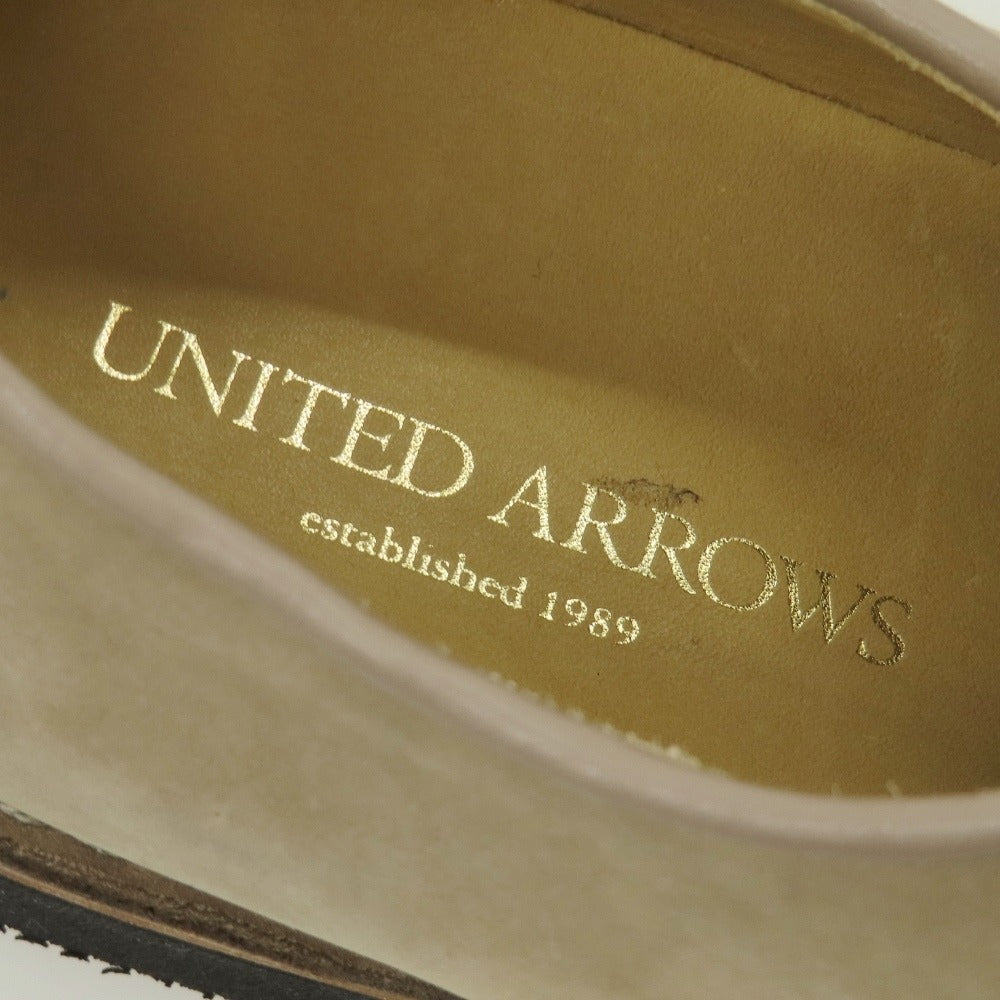 【中古】ユナイテッドアローズ UNITED ARROWS ヌバック ドレスシューズ ベージュ【サイズ39】【 状態ランクA 】【 メンズ 】
