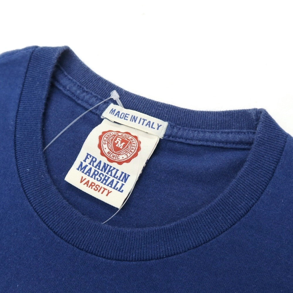 【中古】フランクリンマーシャル FRANKLIN&amp;MARSHALL コットン クルーネック 半袖Ｔシャツ ネイビーブルー系【サイズXS】【 状態ランクC 】【 メンズ 】