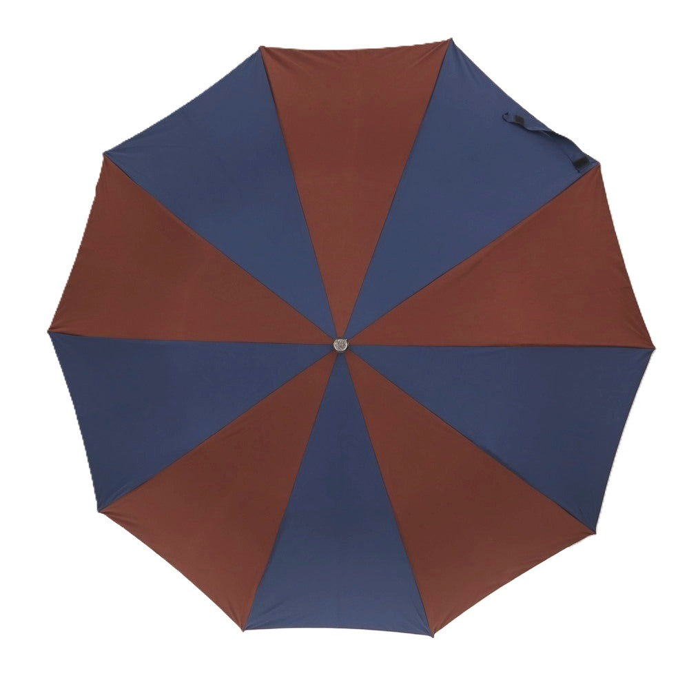 【中古】フォックス アンブレラズ FOX UMBRELLAS ツートーンカラー ウッドハンドル 折り畳み傘 ネイビーxブラウン【 状態ランクB 】【 メンズ 】