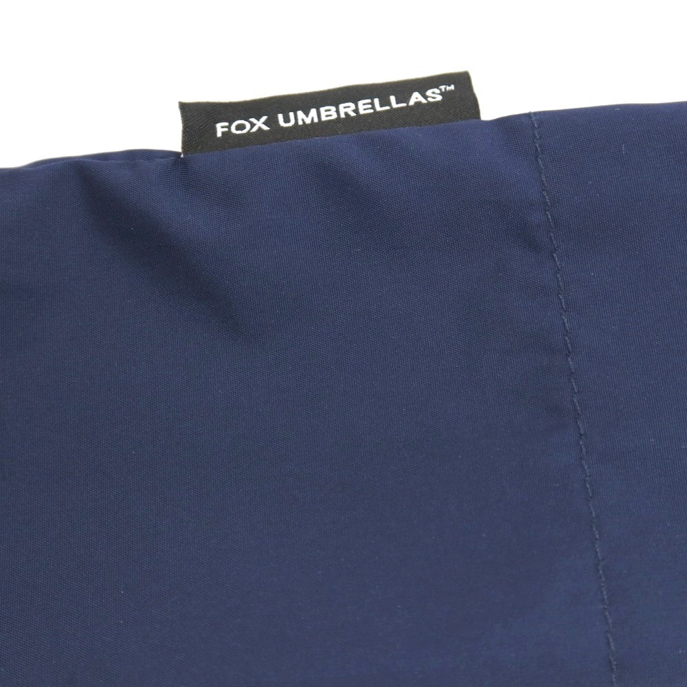 【中古】フォックス アンブレラズ FOX UMBRELLAS ツートーンカラー ウッドハンドル 折り畳み傘 ネイビーxブラウン【 状態ランクB 】【 メンズ 】