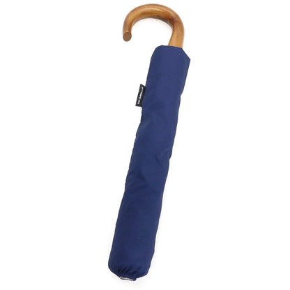 【中古】フォックス アンブレラズ FOX UMBRELLAS ツートーンカラー ウッドハンドル 折り畳み傘 ネイビーxブラウン【 状態ランクB 】【 メンズ 】