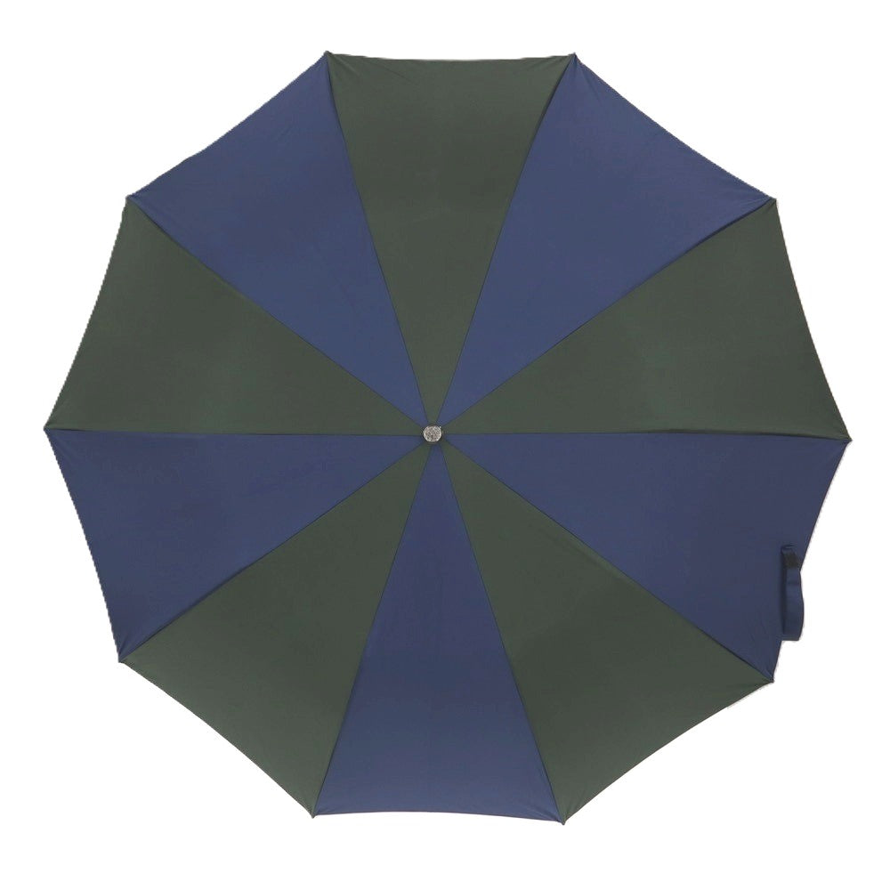 【中古】フォックス アンブレラズ FOX UMBRELLAS ツートーンカラー ウッドハンドル 折り畳み傘 ネイビーxグリーン【 状態ランクB 】【 メンズ 】