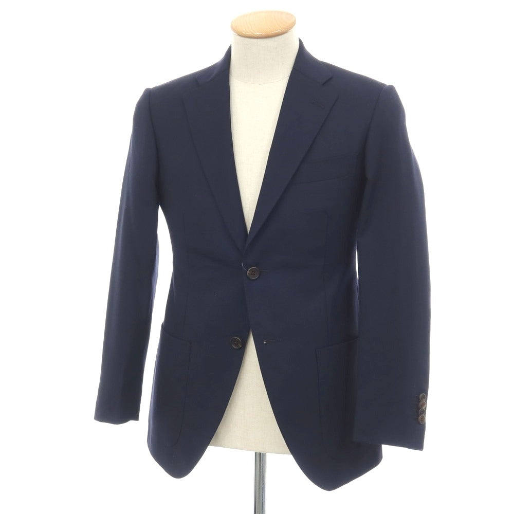 【中古】アザブテーラー azabu tailor ウール 2つボタン テーラードジャケット ネイビー【サイズ40】【 状態ランクB 】【 メンズ 】