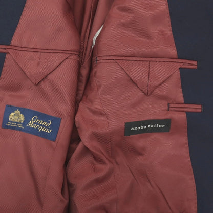 【中古】アザブテーラー azabu tailor ウール 2つボタン テーラードジャケット ネイビー【サイズ40】【 状態ランクB 】【 メンズ 】