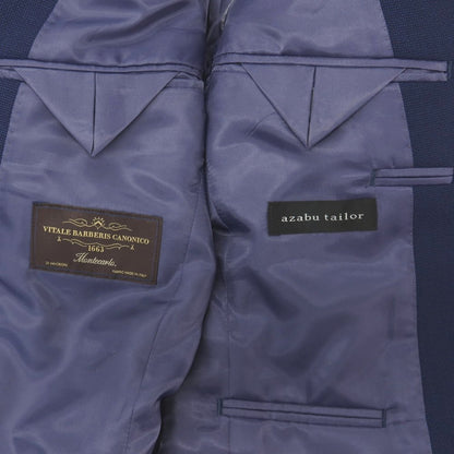 【中古】アザブテーラー azabu tailor ウール 3B テーラードジャケット ネイビー【サイズ40】【 状態ランクB 】【 メンズ 】