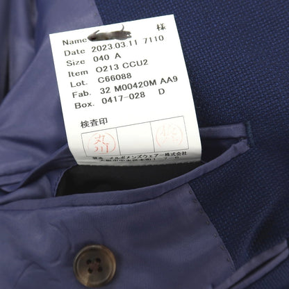 【中古】アザブテーラー azabu tailor ウール 3B テーラードジャケット ネイビー【サイズ40】【 状態ランクB 】【 メンズ 】