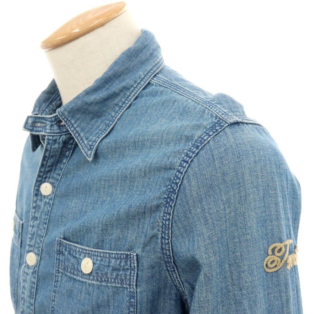 【中古】ティーエムティー T.M.T コットン レギュラーカラー カジュアルシャツ ブルー【サイズS】【 状態ランクB 】【 メンズ 】