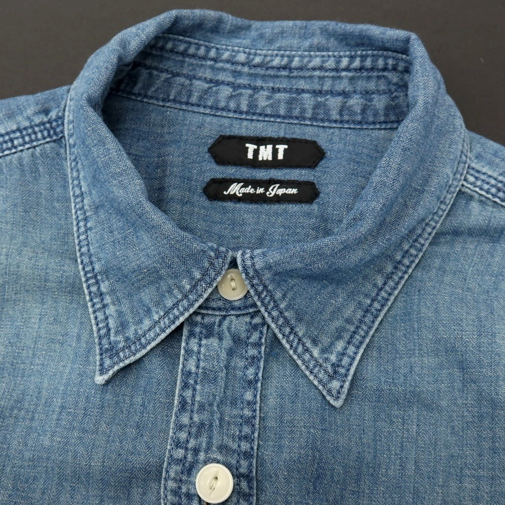 【中古】ティーエムティー T.M.T コットン レギュラーカラー カジュアルシャツ ブルー【サイズS】【 状態ランクB 】【 メンズ 】