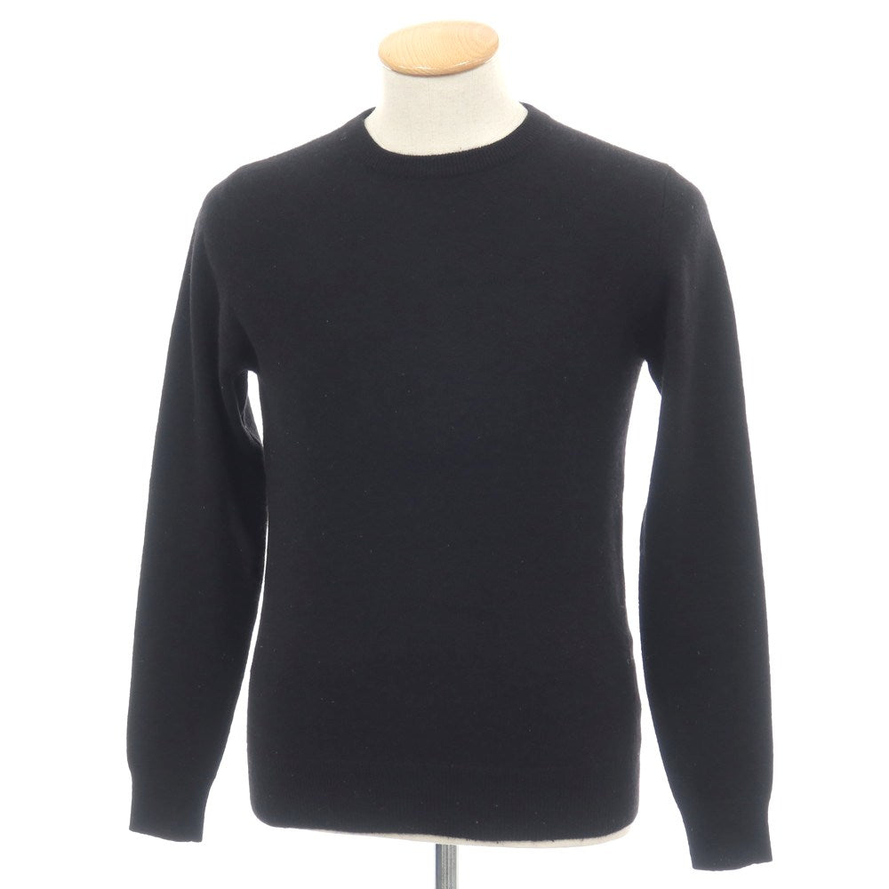 【中古】ジュンハシモト junhashimoto カシミヤ クルーネック プルオーバーニット ブラック【サイズ2】【 状態ランクC 】【 メンズ 】