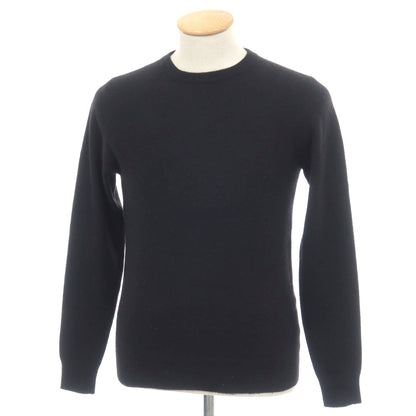 【中古】ジュンハシモト junhashimoto カシミヤ クルーネック プルオーバーニット ブラック【サイズ2】【 状態ランクC 】【 メンズ 】